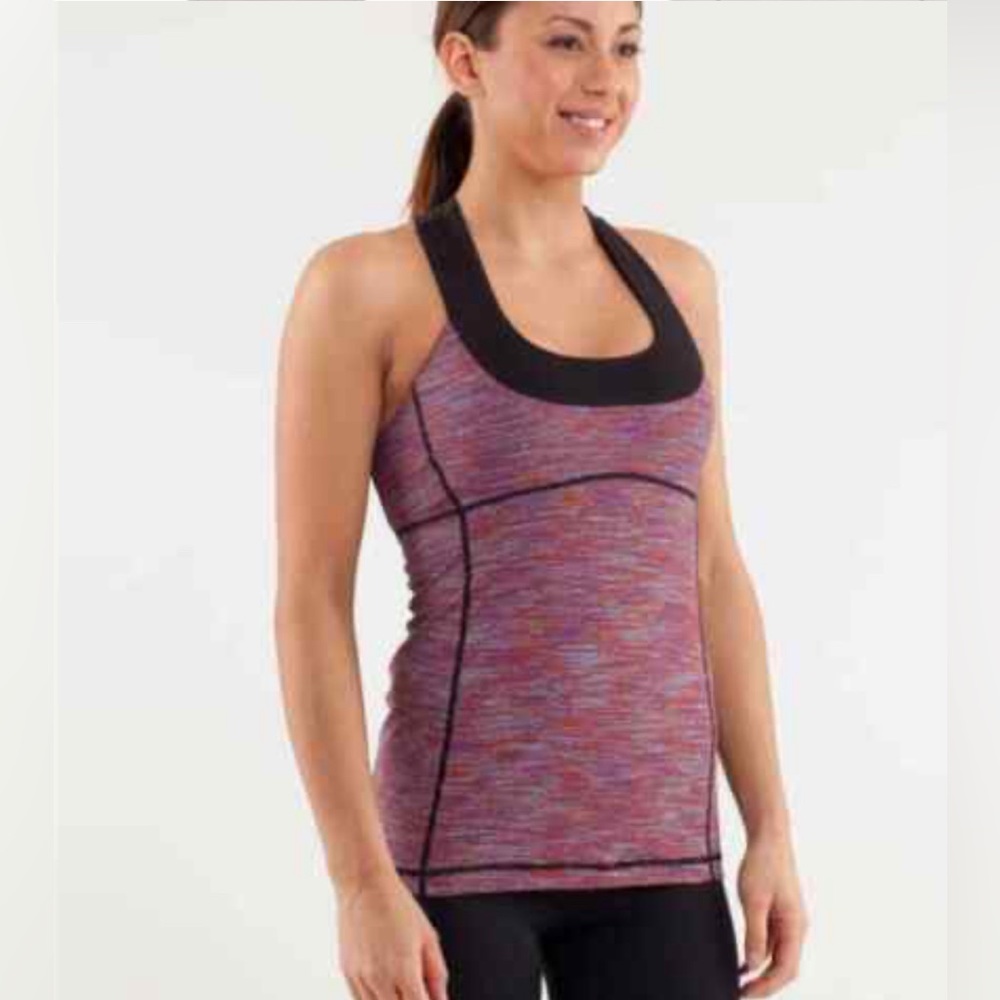 Lululemon Purple stripped tank Size 6